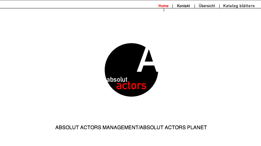 absolut actors Webauftritt