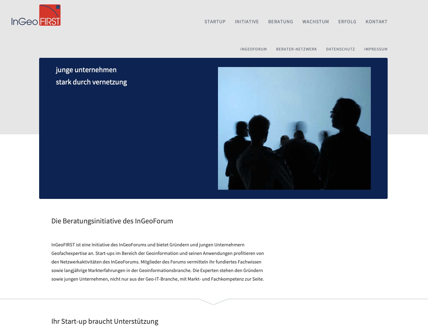 InGeoFirst Webauftritt