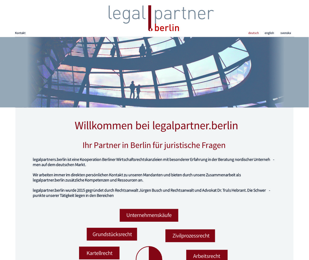 Legal Partner Webauftritt